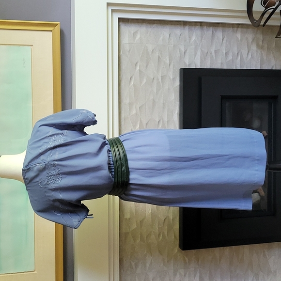 Vintage Perwinkle Embroidered Dress - Picture 2 of 12